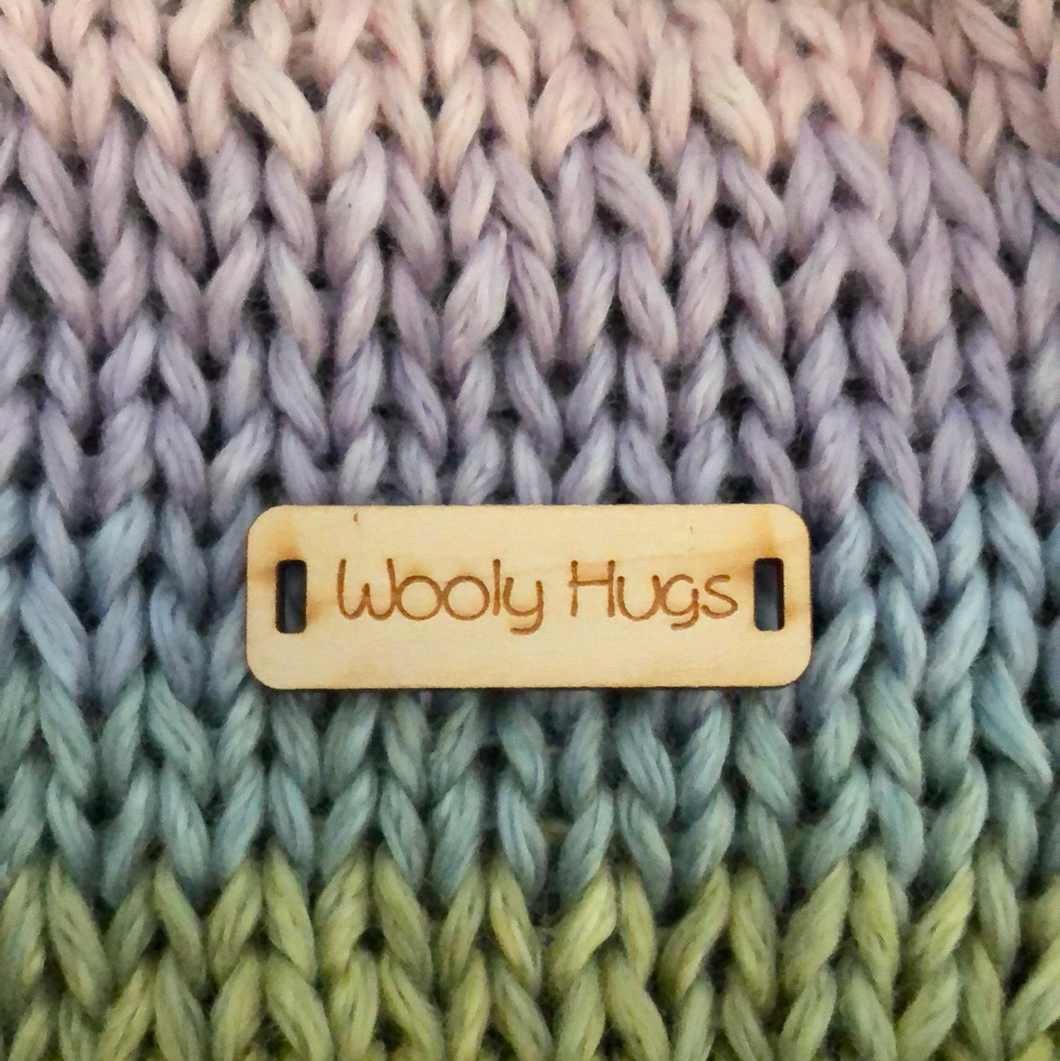 “Wooly Hugs” tag